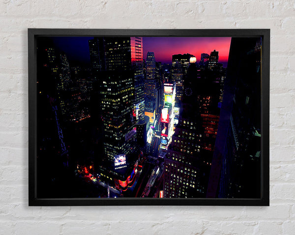 New York City rosa Himmel von oben