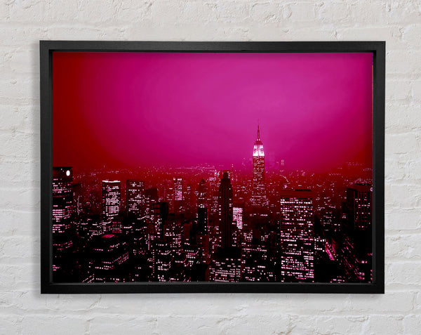 Rosa Himmel über New York City