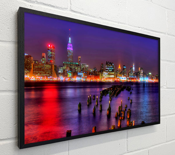 New York City Purple Sky Reflections