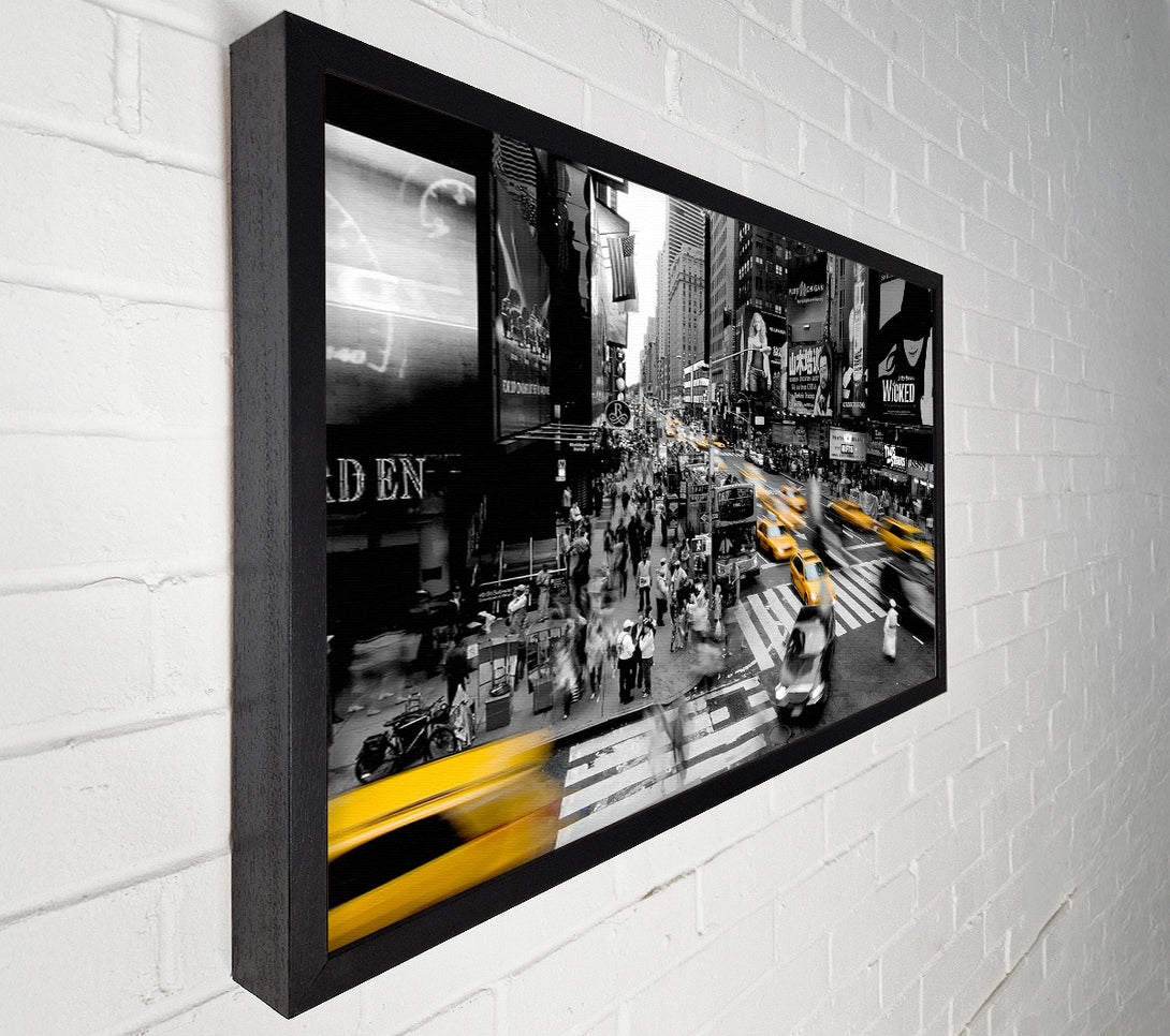 A Canvas Print of New York City Taxi Blur Canvas Wall Art
