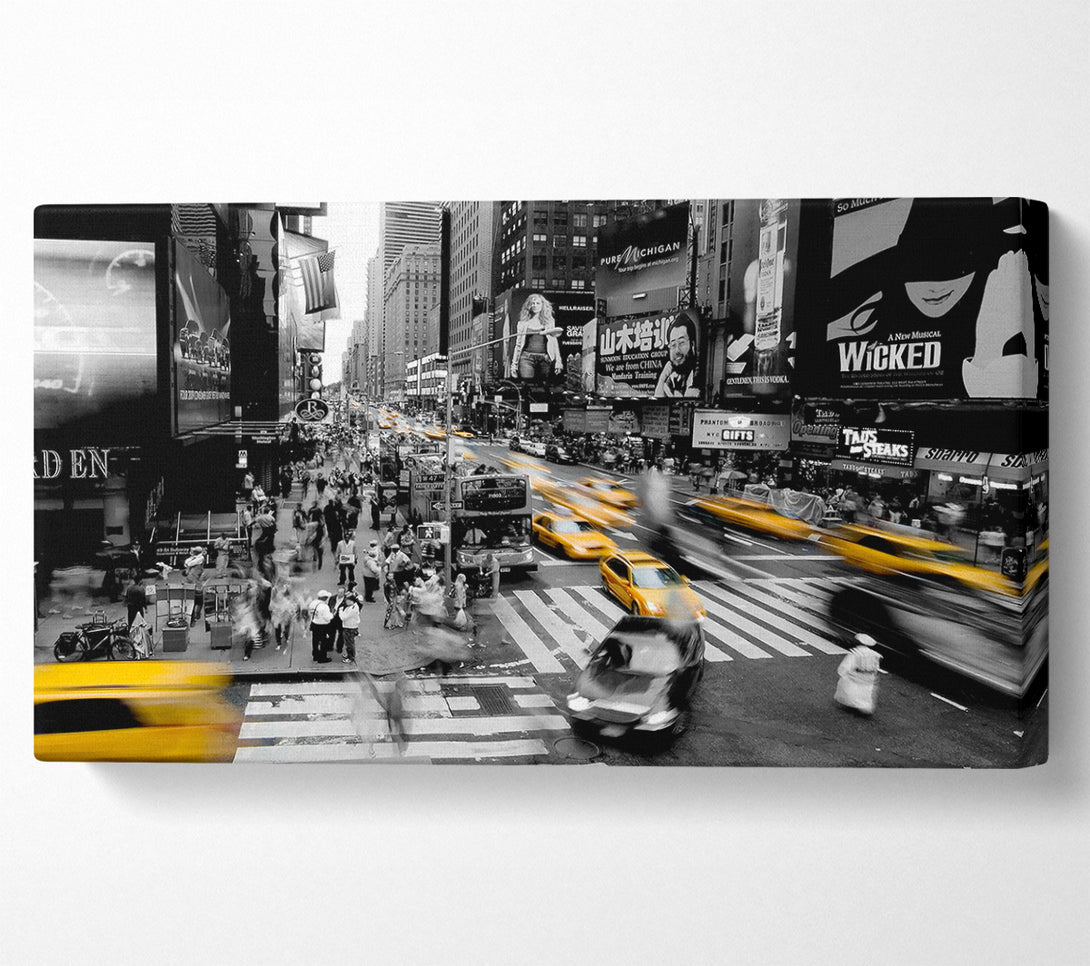  A Canvas Print of New York City Taxi Blur Canvas Wall Art