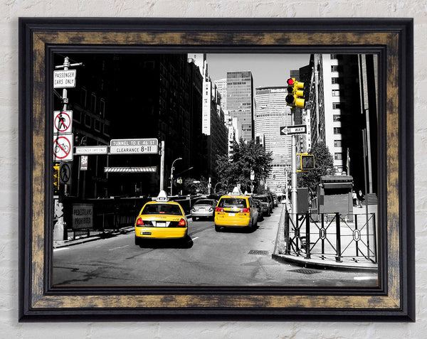 New York City Taxi Cab Framed Print