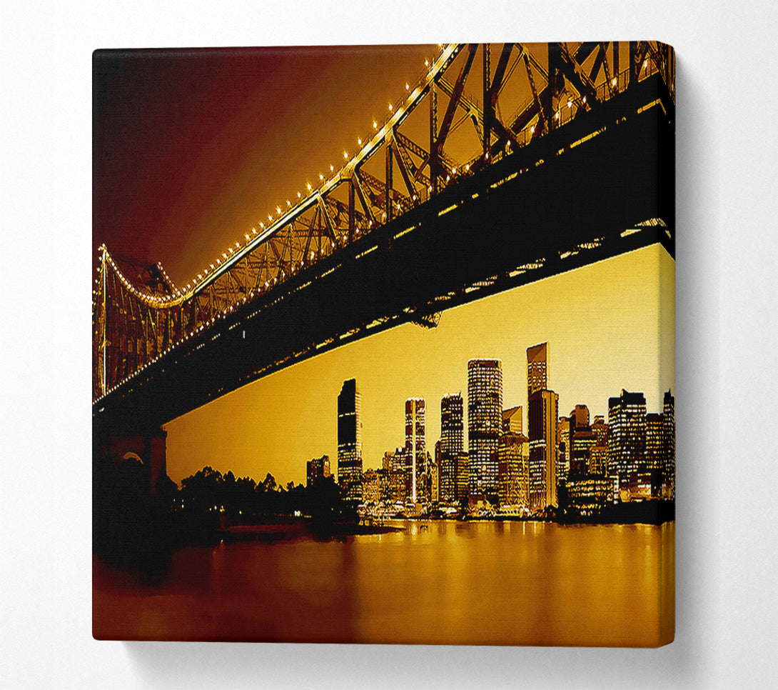  A Canvas Print of New York City View From Under Brooklyn Bridge Canvas Wall Art