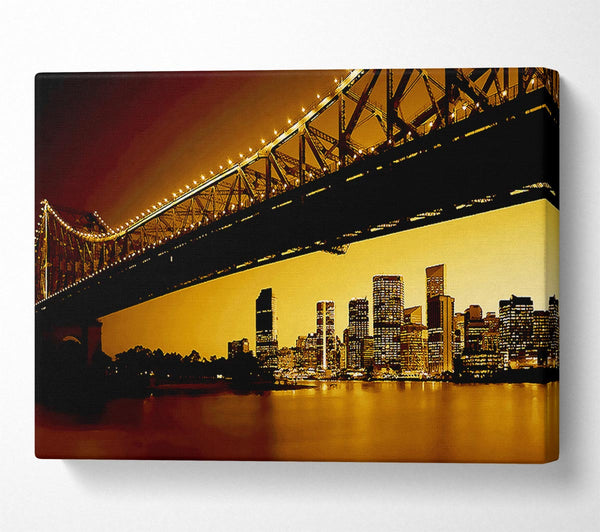  A Canvas Print of New York City View From Under Brooklyn Bridge Canvas Wall Art