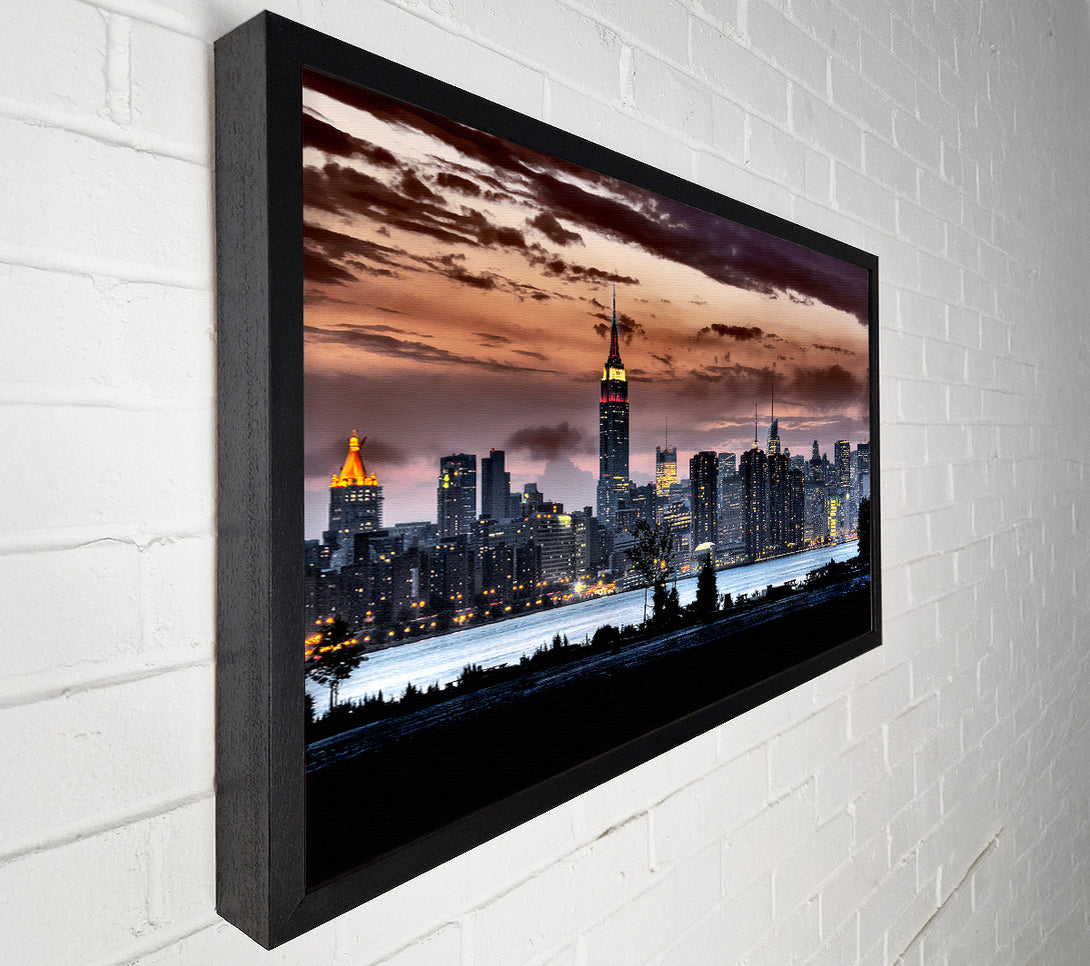  A Canvas Print of New York City Waters Below The Clouds Canvas Print