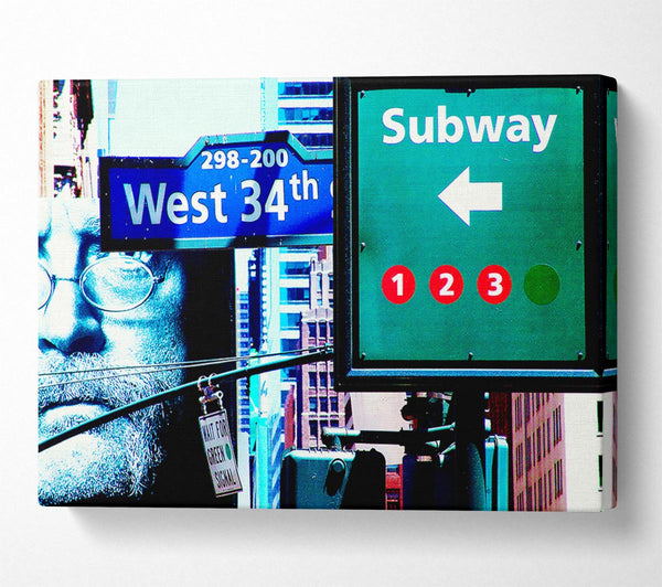  A Canvas Print of New York City West 34Th Street Canvas Print
