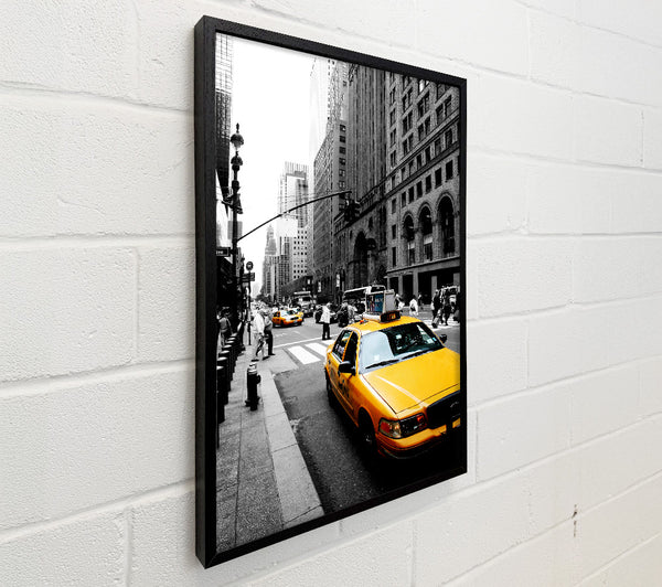 New York City Yellow Taxi Cab On B n W
