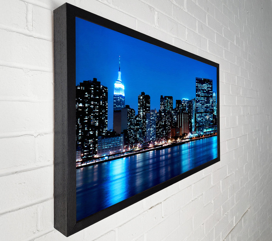  A Canvas Print of New York Empire State Blue Nights Canvas Print