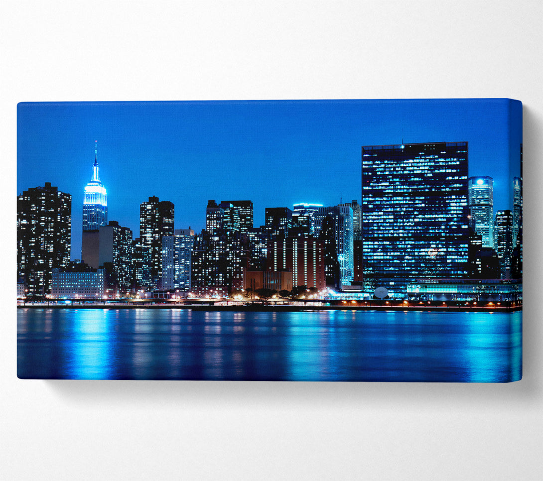  A Canvas Print of New York Empire State Blue Nights Canvas Print
