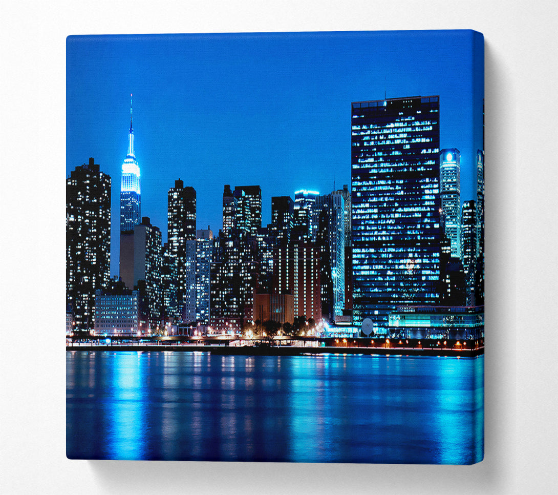  A Canvas Print of New York Empire State Blue Nights Canvas Print