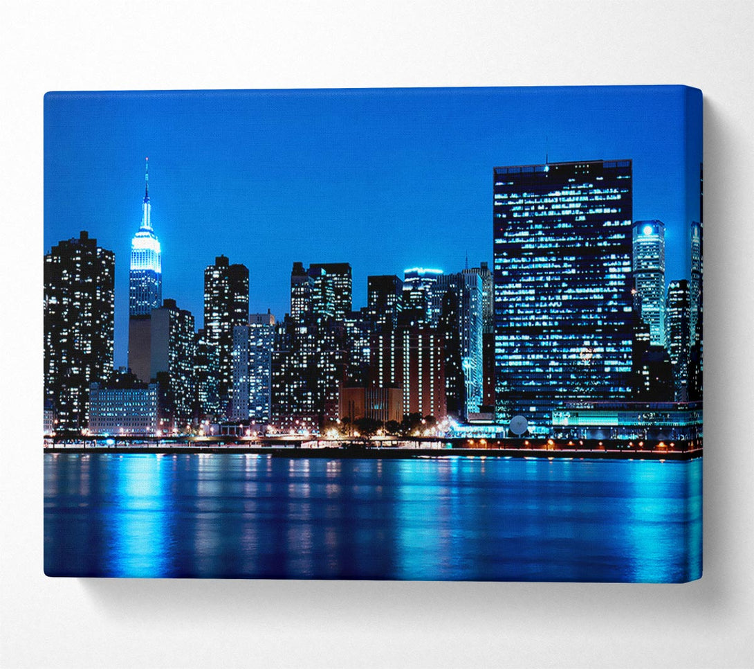  A Canvas Print of New York Empire State Blue Nights Canvas Print