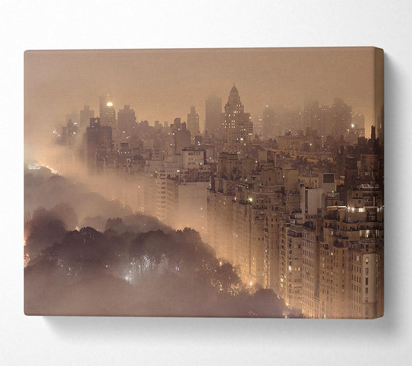  A Canvas Print of New York Fog Canvas Wall Art