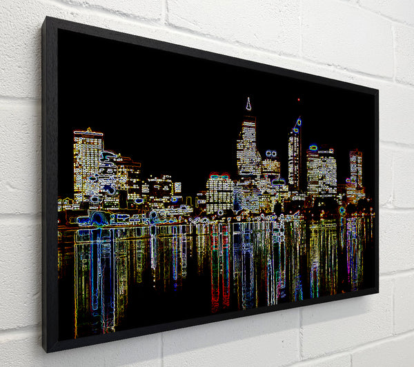 New York Harbour Reflections Black