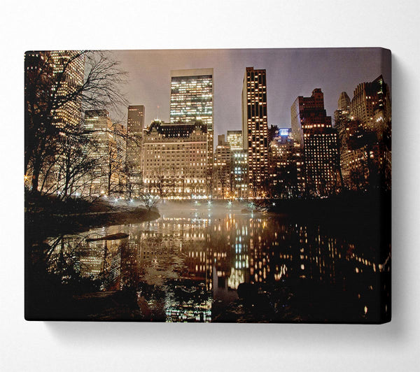  A Canvas Print of New York Lights Canvas Art