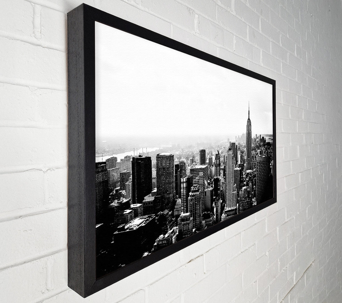  A Canvas Print of New York Empire State Skyline B n W Canvas Wall Art