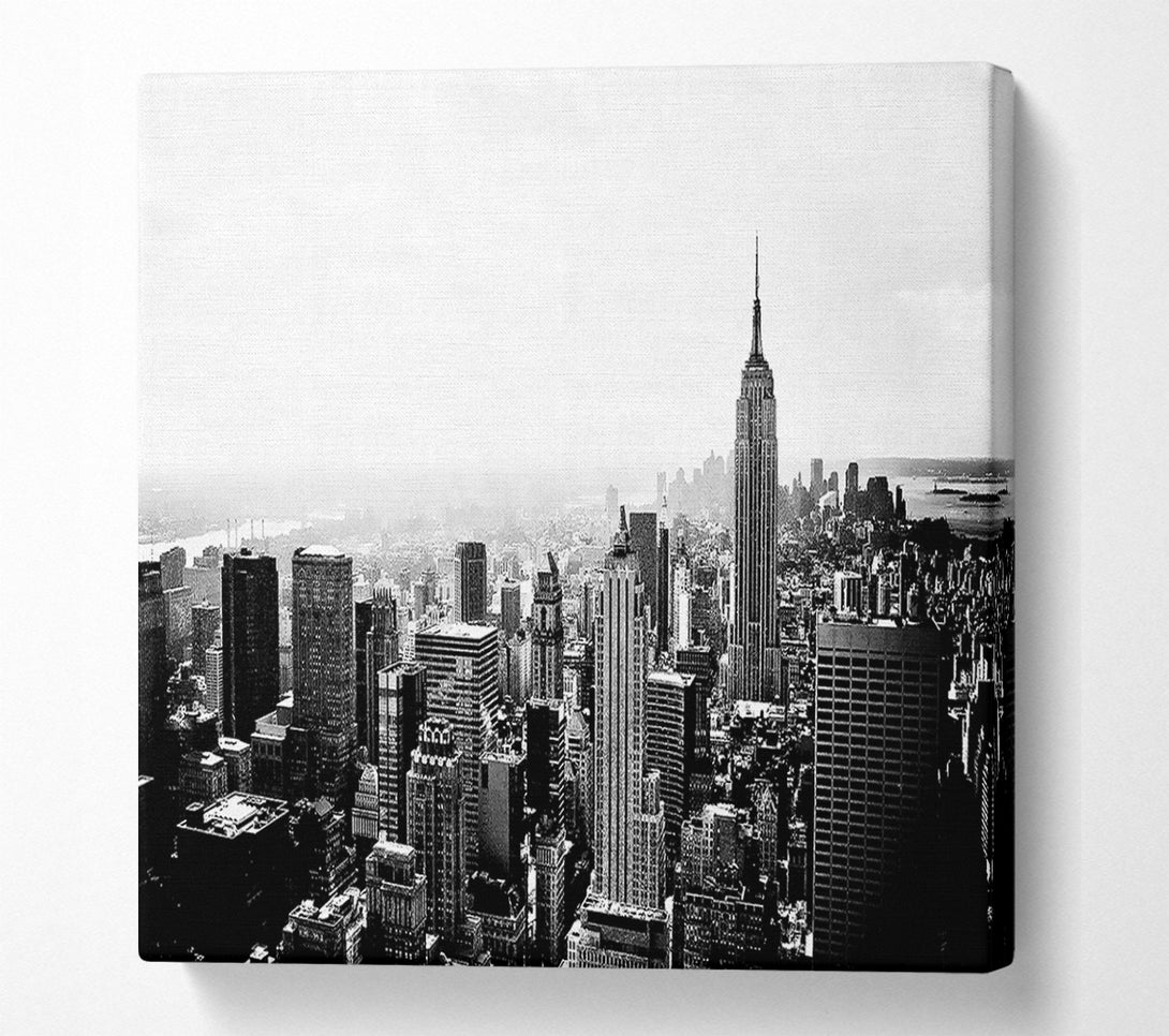  A Canvas Print of New York Empire State Skyline B n W Canvas Wall Art