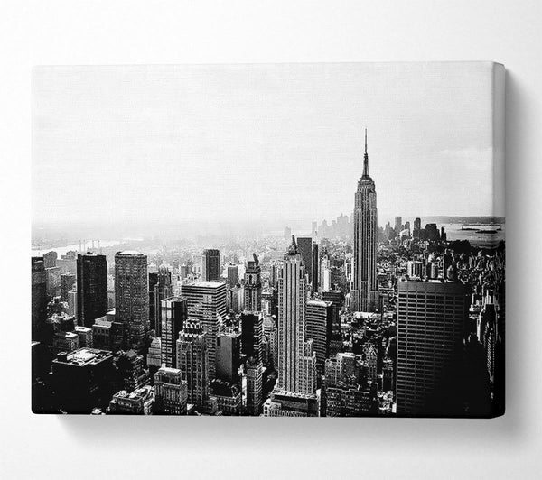  A Canvas Print of New York Empire State Skyline B n W Canvas Wall Art