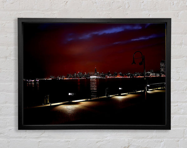 Skyline von New York bei Nacht 
