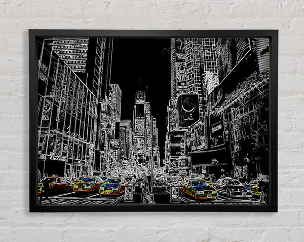 New Yorker Straßentaxi Psychedelisch 