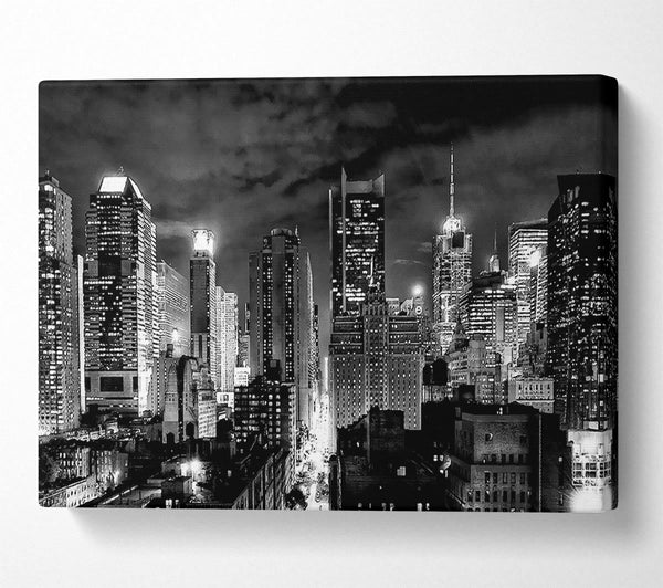  A Canvas Print of New York Streets B n W Canvas Art