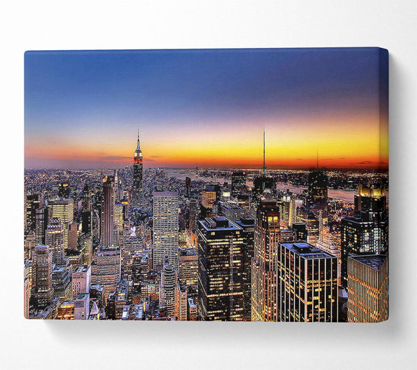  A Canvas Print of New York Sundown Canvas Art