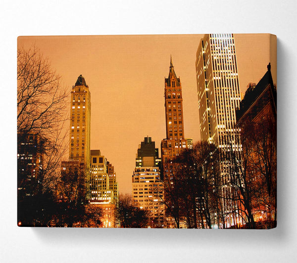  A Canvas Print of New York Sunset Canvas Wall Art