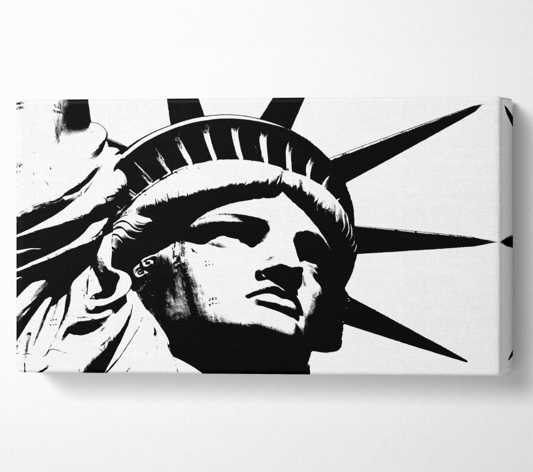  A Canvas Print of New York The Statue Of Liberty B n W Canvas Art