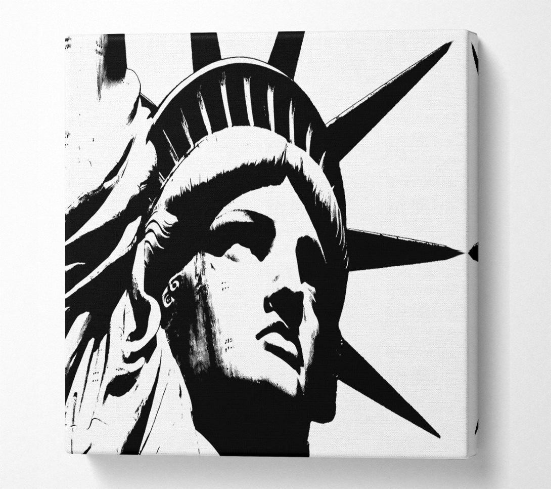  A Canvas Print of New York The Statue Of Liberty B n W Canvas Art