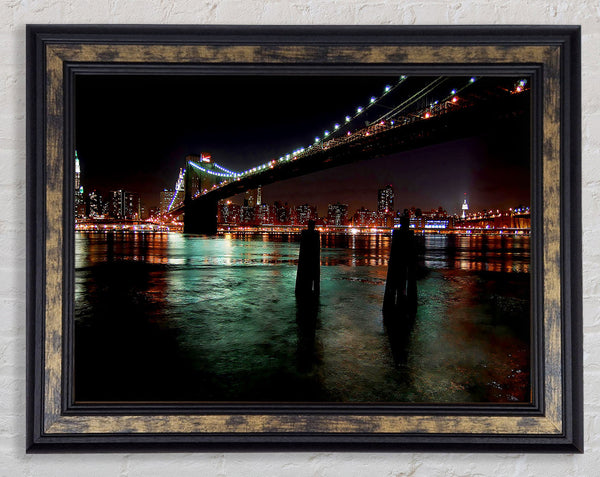New York View From The Waters Edge Framed Print