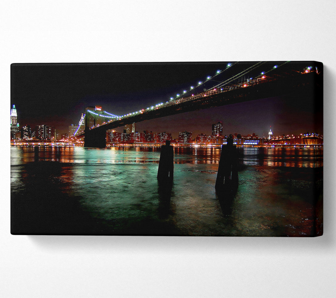  A Canvas Print of New York View From The Waters Edge Canvas Wall Art