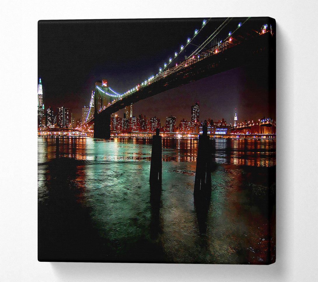  A Canvas Print of New York View From The Waters Edge Canvas Wall Art