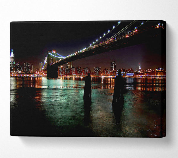  A Canvas Print of New York View From The Waters Edge Canvas Wall Art