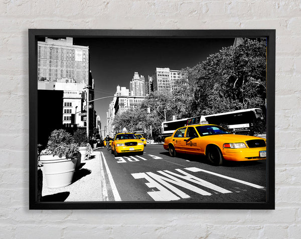 Fahrt mit einem gelben Taxi in New York 