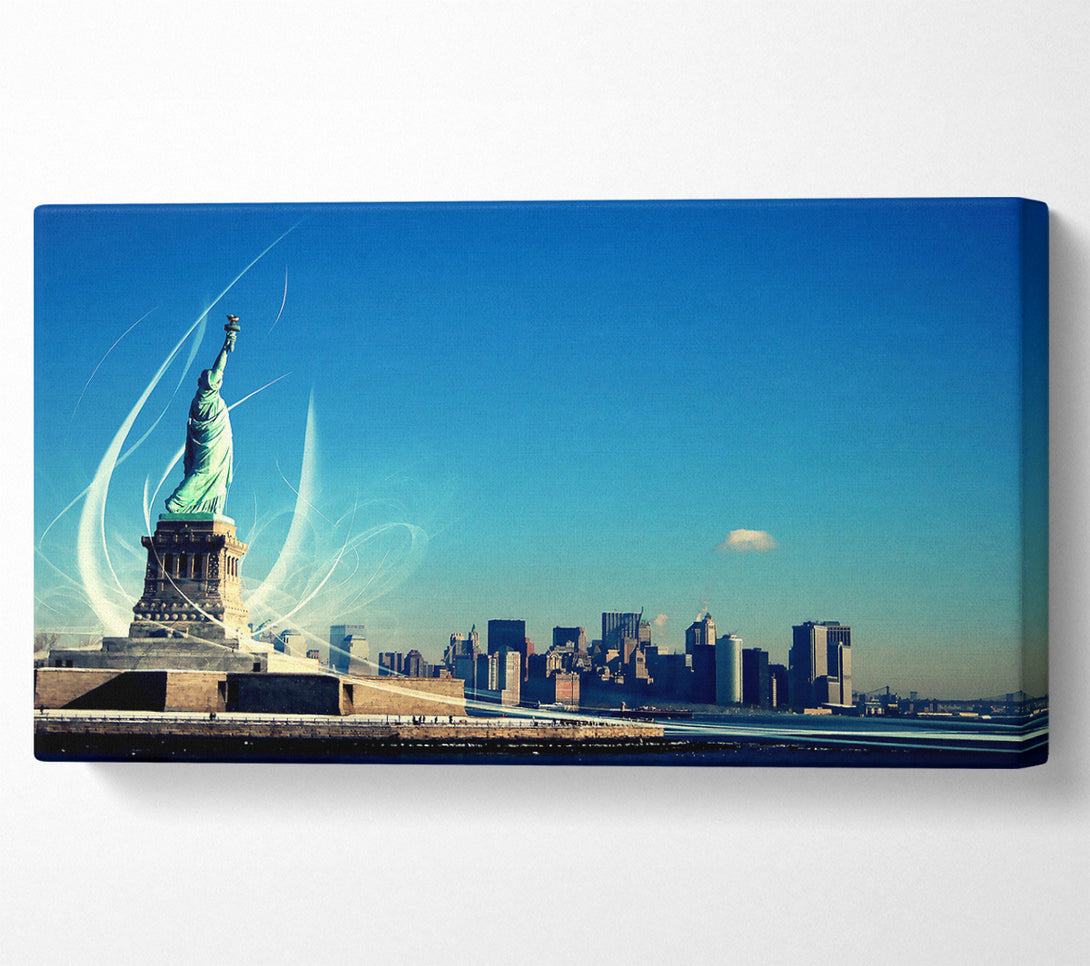  A Canvas Print of New Yorks Statue Of Liberty Canvas Art