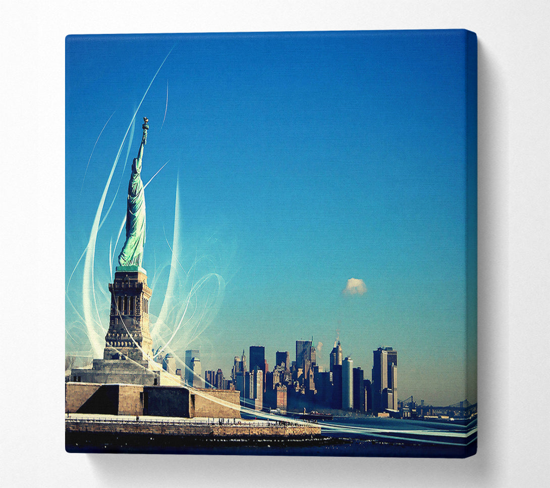  A Canvas Print of New Yorks Statue Of Liberty Canvas Art