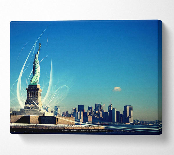  A Canvas Print of New Yorks Statue Of Liberty Canvas Art