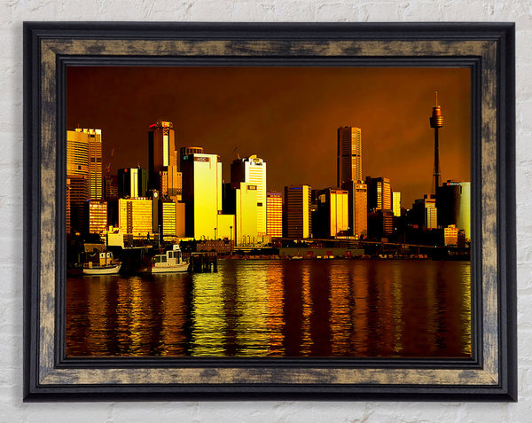 New Zealand Golden Glow Framed Print