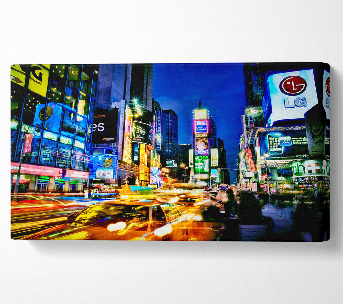  A Canvas Print of Nyc 5Th Avenue Taxi Blur Canvas Wall Art