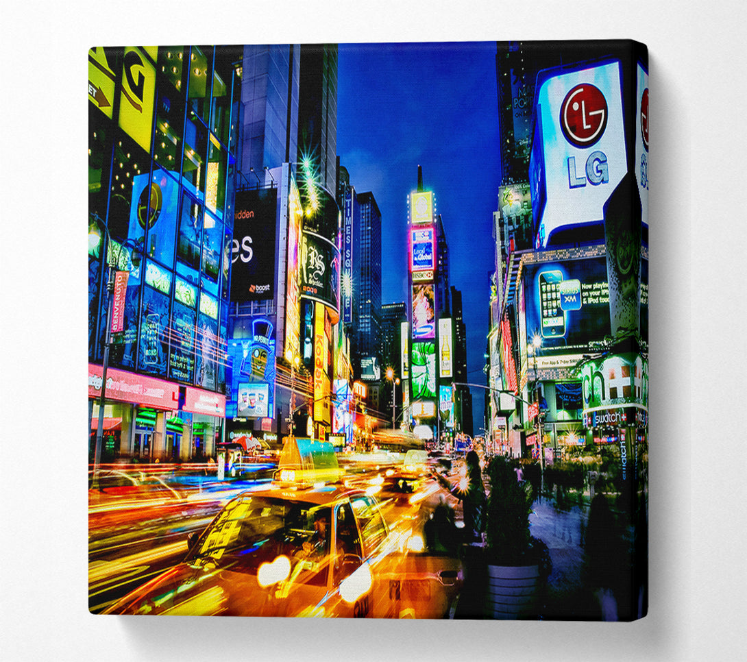  A Canvas Print of Nyc 5Th Avenue Taxi Blur Canvas Wall Art