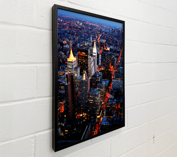 Nyc Ariel View City Lights