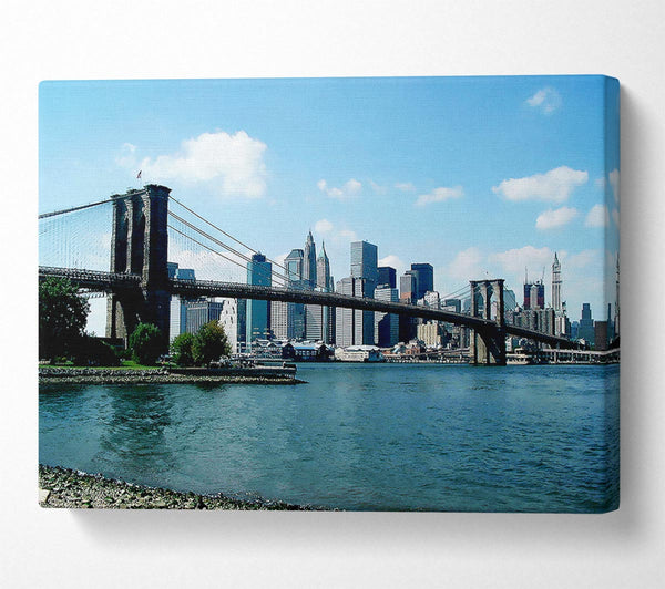  A Canvas Print of Nyc Brooklyn Blue Canvas Art