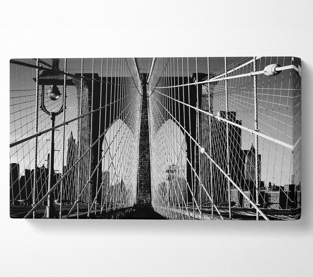  A Canvas Print of NYC Brooklyn Bridge Architect B n W Canvas Print