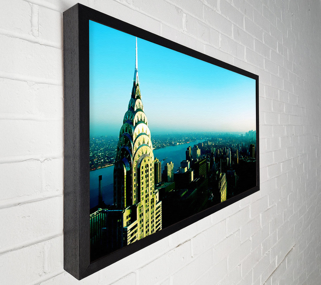  A Canvas Print of Nyc Empire State Blue Canvas Print