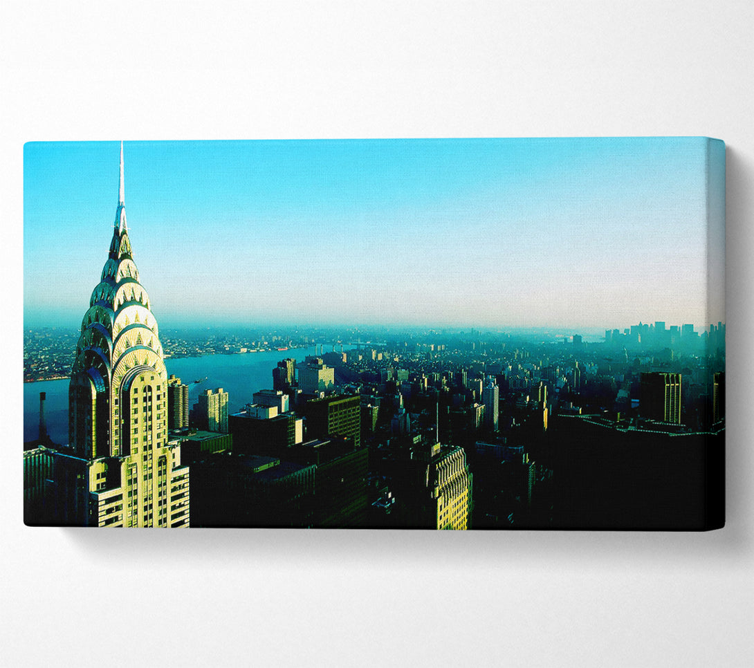  A Canvas Print of Nyc Empire State Blue Canvas Print