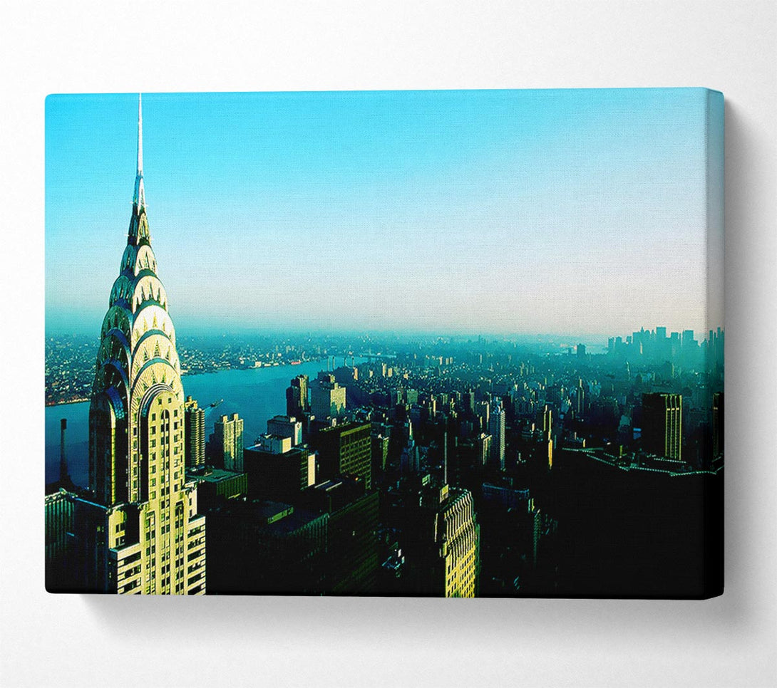  A Canvas Print of Nyc Empire State Blue Canvas Print