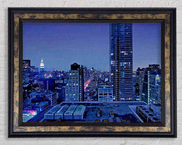 Nyc Empire State Building Afar Framed Print