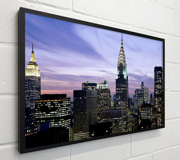 NYC Empire State Building Lilac Sky
