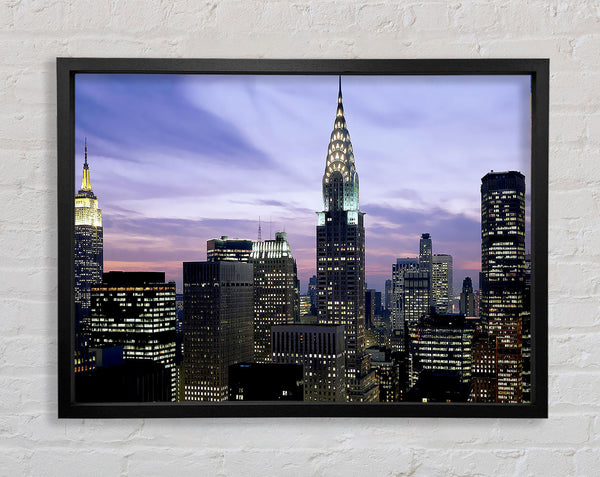 New York City Empire State Building lila Himmel 