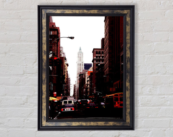 Nyc Empire State View Framed Print