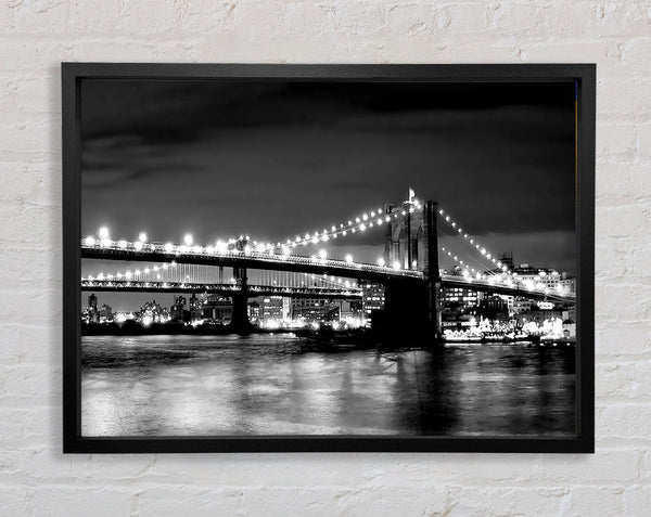 NYC Nachtbrücke B n W 